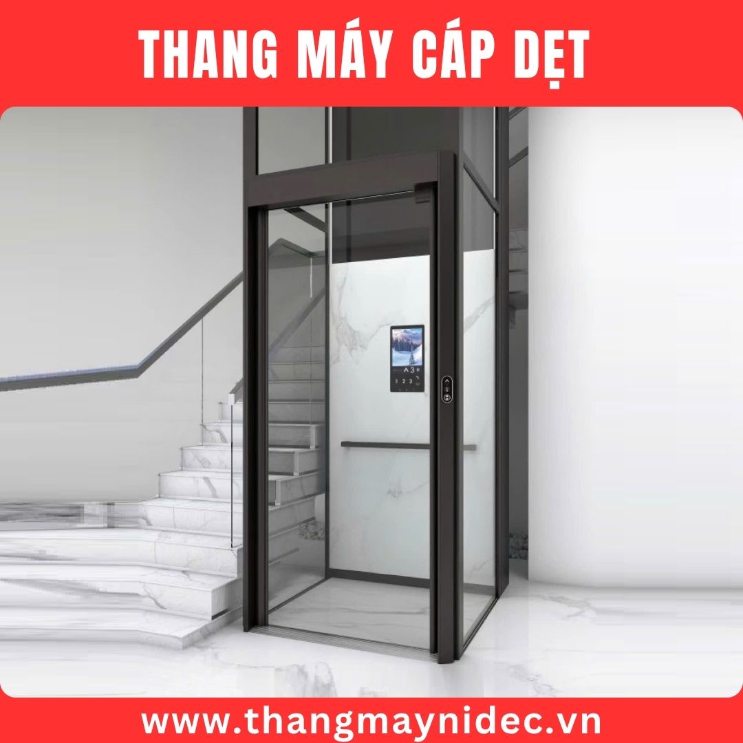 thang máy cáp dẹt bàn nâng
